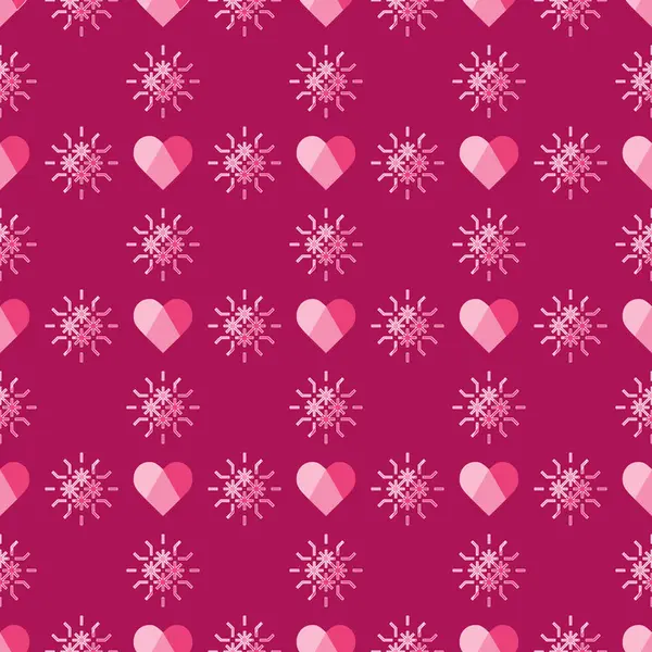 Mignon Motif Sans Couture Avec Des Cœurs Joyeuse Saint Valentin — Image vectorielle