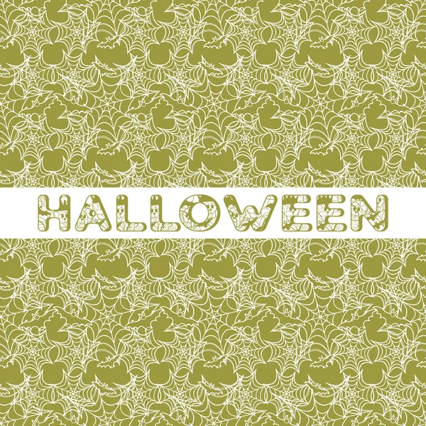 Halloween Vektor Nahtloses Muster Mit Netz Und Fledermaus Design Für — Stockvektor