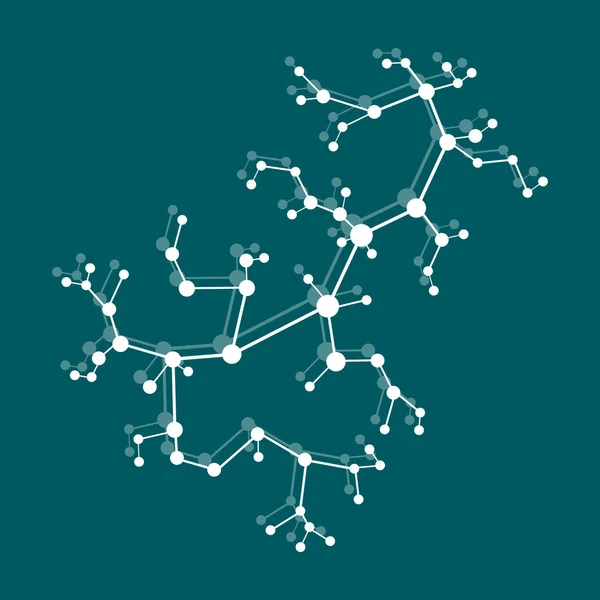 Structure Molécule Communication Concept Scientifique Médecine Chimie Science — Image vectorielle