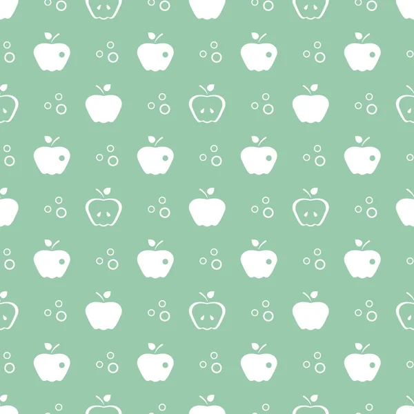 Modèle Sans Couture Avec Des Pommes Illustration Vectorielle Avec Pomme — Image vectorielle