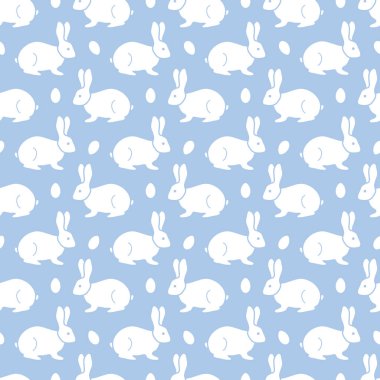 Paskalya tavşanı, yumurta ile Seamless modeli. Mutlu Paskalyalar. Festival arka plan. Başlık sayfası, poster veya baskı için tasarım.