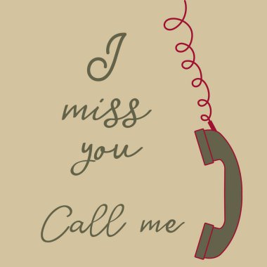 Vektör çizim kolu yakışıklı ile. Ben seni yazıt beni ara. Romantik arka plan.