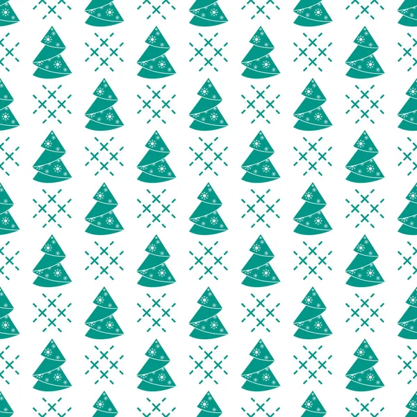 幸せな新しい年 2019年およびクリスマスはベクトル イラストです クリスマス ツリーとのシームレスなパターン 折り畳まれた折り紙 — ストックベクタ