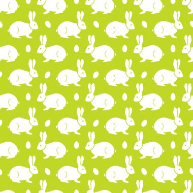 Paskalya tavşanı, yumurta ile Seamless modeli. Mutlu Paskalyalar. Festival arka plan. Başlık sayfası, poster veya baskı için tasarım.