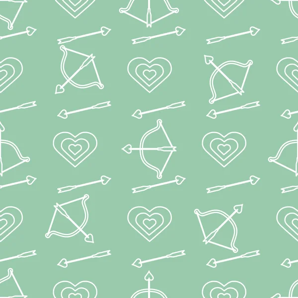 Yay, ok, hedef, kalpleri ile Seamless modeli. Tebrik kartı Sevgililer günün kutlu olsun. Romantik arka plan. Başlık sayfası, poster veya baskı için tasarım.