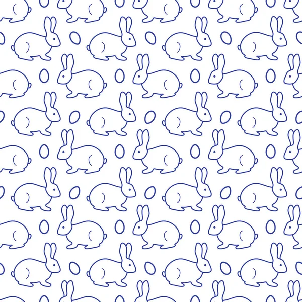 Paskalya tavşanı, yumurta ile Seamless modeli. Mutlu Paskalyalar. Festival arka plan. Başlık sayfası, poster veya baskı için tasarım.