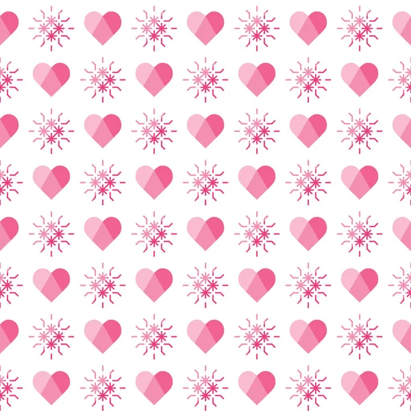 Lindo Patrón Sin Costuras Con Corazones Feliz Día San Valentín — Vector de stock