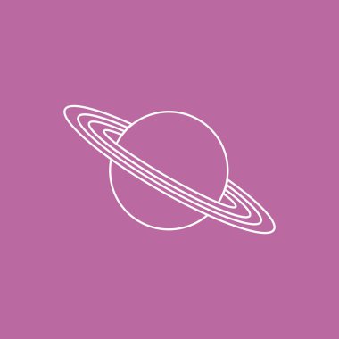 Halka sistemi ile gezegen Satürn vektör Illustration. Astronomi uygulamalar, Web siteleri, tasarım Yazdır.