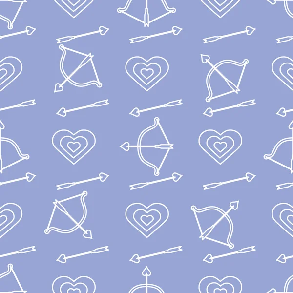 Yay, ok, hedef, kalpleri ile Seamless modeli. Tebrik kartı Sevgililer günün kutlu olsun. Romantik arka plan. Başlık sayfası, poster veya baskı için tasarım.