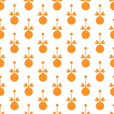 Mutlu yeni yıl 2019 ve Noel seamless modeli. Noel topları ile kış illüstrasyon. Başlık sayfası, poster veya baskı için tasarım.