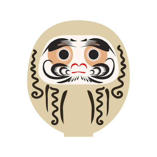 Daruma Ιαπωνική Παραδοσιακή Κούκλα Μπούμερανγκ Παιχνίδι Ετήσιο Τελετουργικό Της Πρωτοχρονιάς — Διανυσματικό Αρχείο