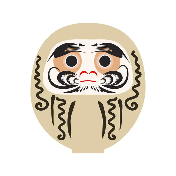 Daruma Japán Hagyományos Baba Derelye Játék Éves Újévi Rituális Making — Stock Vector