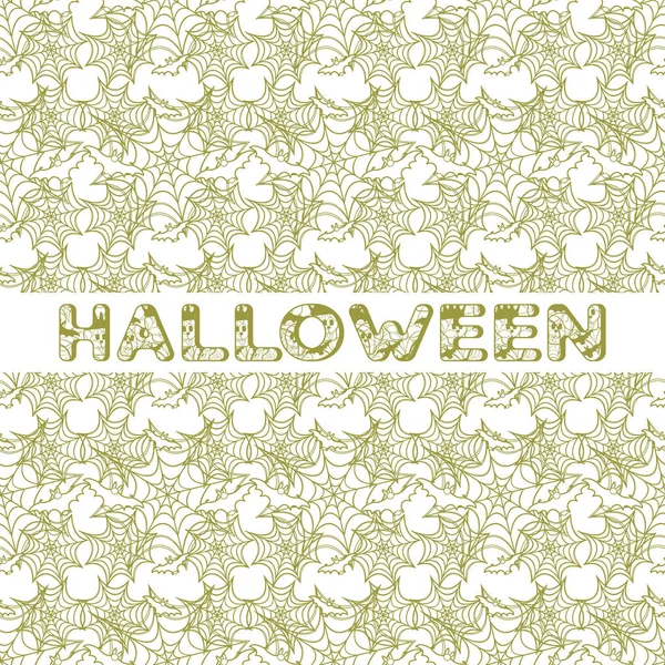 Patrón Sin Costura Vector Halloween Con Web Murciélago Diseño Para — Archivo Imágenes Vectoriales