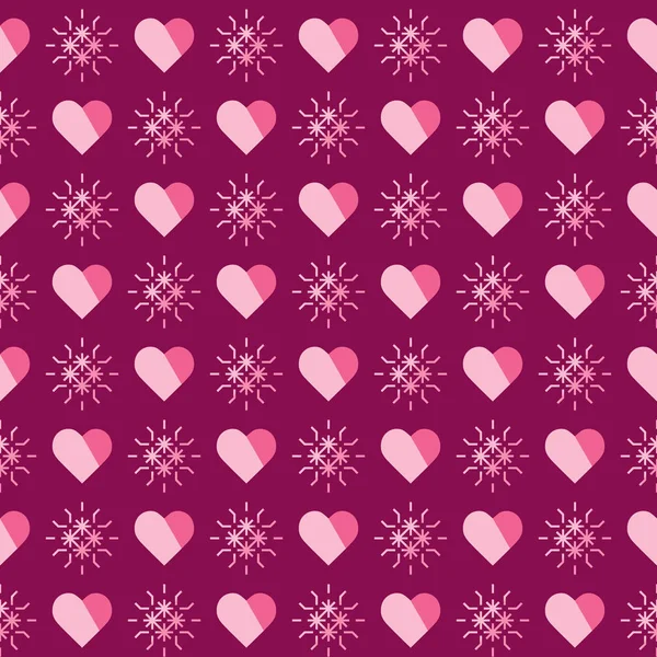 Cute Seamless Pattern Hearts Happy Valentine Day Romantic Background Design — Stock Vector