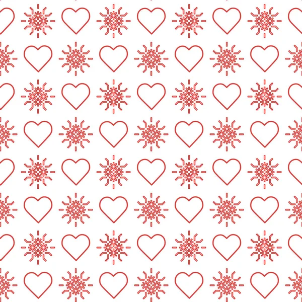 Cute Seamless Pattern Hearts Happy Valentine Day Romantic Background Design — Stock Vector