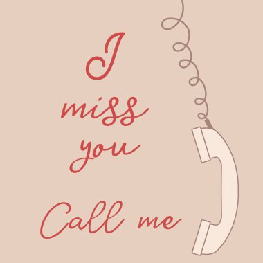 Vektör çizim kolu yakışıklı ile. Ben seni yazıt beni ara. Romantik arka plan.