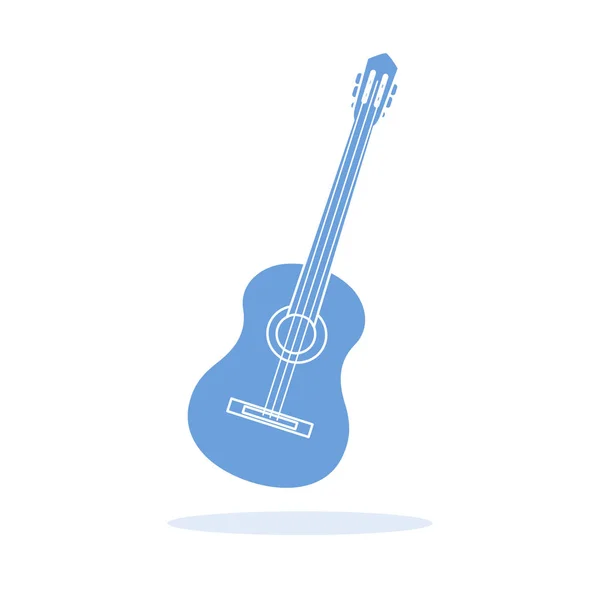 Illustration Vectorielle Avec Guitare Guitare Acoustique Instrument Musique Cordes — Image vectorielle