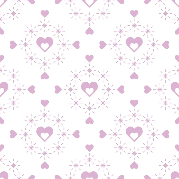Roztomilý Vzor Bezešvé Srdíčky Veselého Valentýna Romantické Pozadí Návrh Strany — Stockový vektor