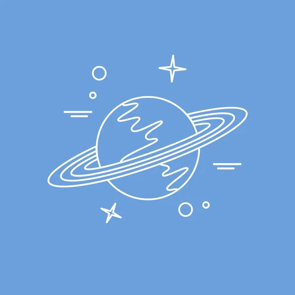 시스템으로 토성의 천문학 프로그램 웹사이트 디자인 — 스톡 벡터