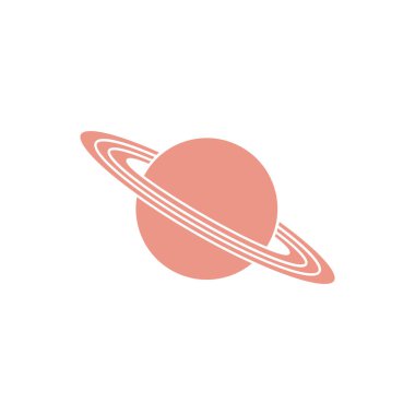 Halka sistemi ile gezegen Satürn vektör Illustration. Astronomi uygulamalar, Web siteleri, tasarım Yazdır.