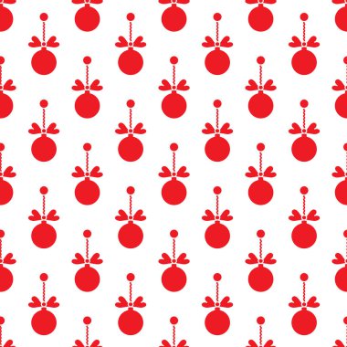 Mutlu yeni yıl 2019 ve Noel seamless modeli. Noel topları ile kış illüstrasyon. Başlık sayfası, poster veya baskı için tasarım.