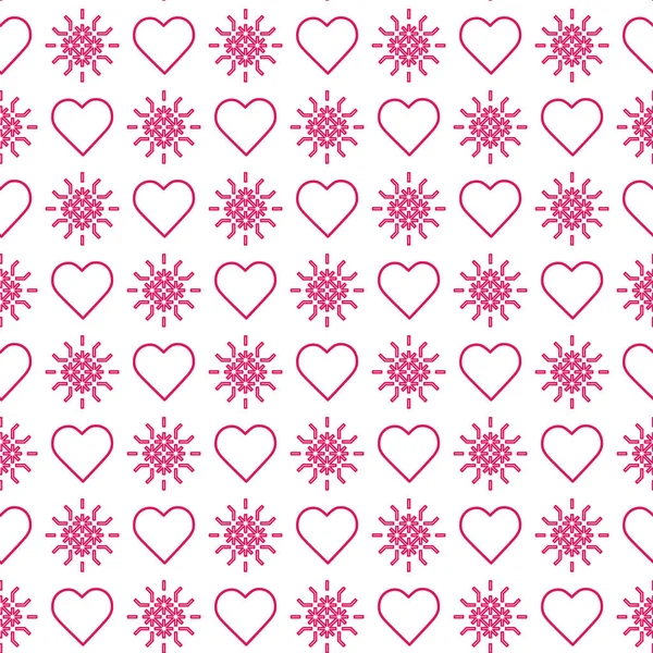 Mignon Motif Sans Couture Avec Des Cœurs Joyeuse Saint Valentin — Image vectorielle