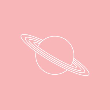 Halka sistemi ile gezegen Satürn vektör Illustration. Astronomi uygulamalar, Web siteleri, tasarım Yazdır.