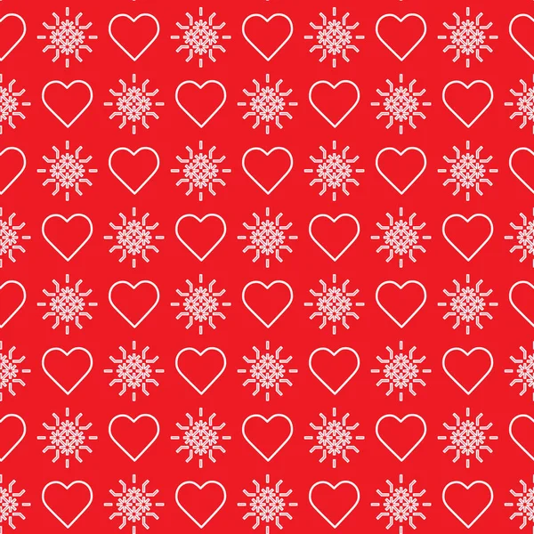 Cute Seamless Pattern Hearts Happy Valentine Day Romantic Background Design — Stock Vector