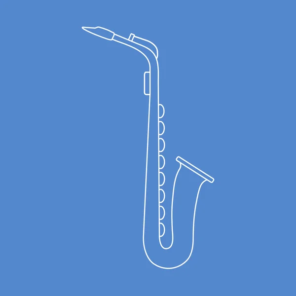 Illustration Vectorielle Avec Saxophone Instrument Vent Musique Classique — Image vectorielle