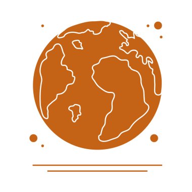 Planet Earth vektör çizim. Dünya vektör simgesi. Dünya günü. Astronomi uygulamalar, Web siteleri, tasarım Yazdır.