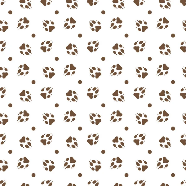 Nahtloses Muster Mit Hundespuren Tierischen Hintergrund Design Für Karte Ansage — Stockvektor