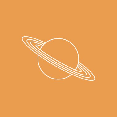 Halka sistemi ile gezegen Satürn vektör Illustration. Astronomi uygulamalar, Web siteleri, tasarım Yazdır.