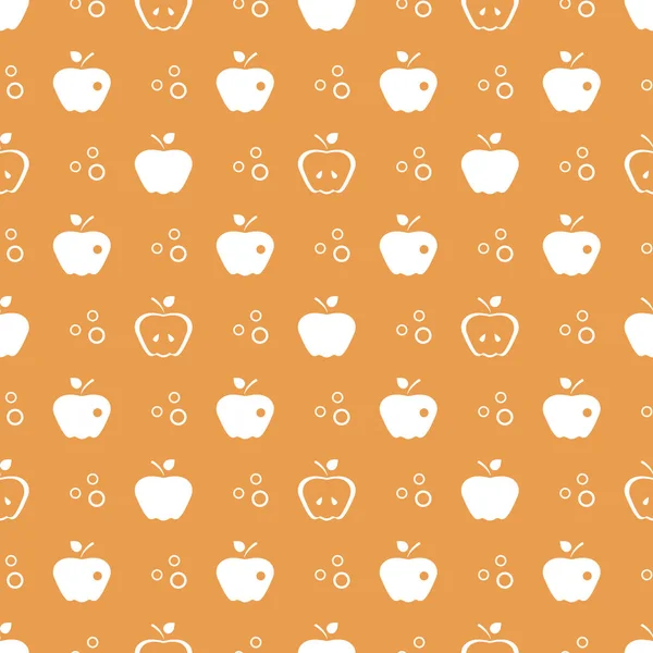 Modèle Sans Couture Avec Des Pommes Illustration Vectorielle Avec Pomme — Image vectorielle