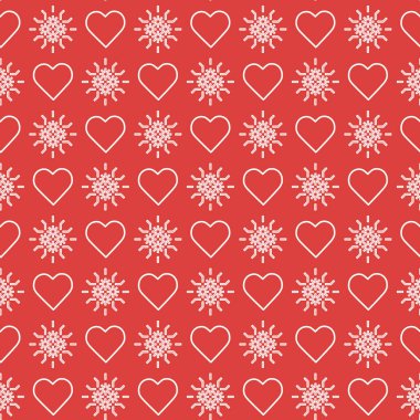 Yürekleri şirin seamless modeli. Sevgililer günün kutlu olsun. Romantik arka plan. Tasarım parti kartı, kağıt, ambalaj, kumaş için.