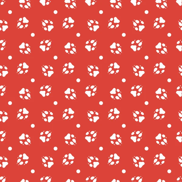 Seamless Pattern Dog Tracks Animal Background Design Card Announcement Advertisement — Stock Vector