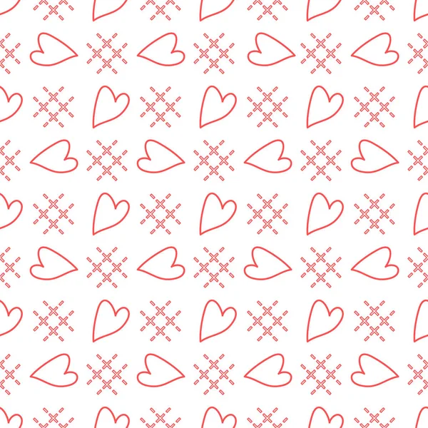 Roztomilý Vzor Bezešvé Srdíčky Veselého Valentýna Romantické Pozadí Návrh Strany — Stockový vektor