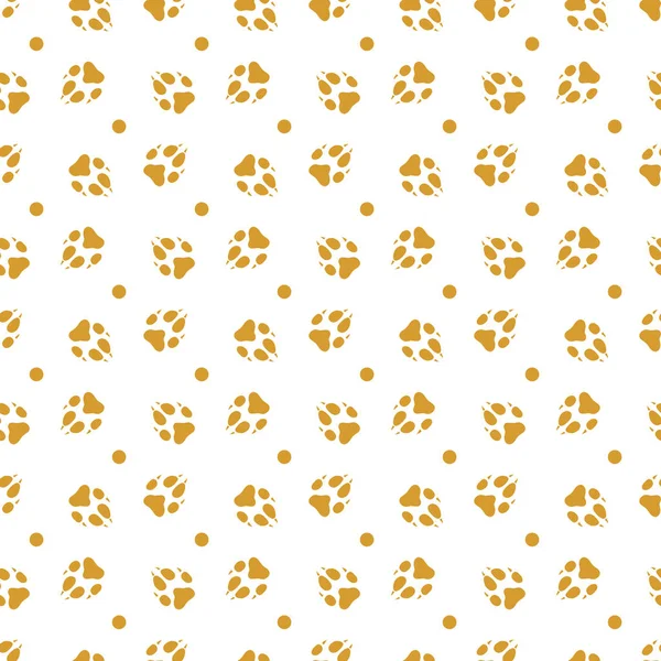 Nahtloses Muster Mit Hundespuren Tierischen Hintergrund Design Für Karte Ansage — Stockvektor