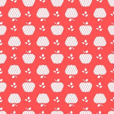 Elma ile Seamless modeli. Meyve arka plan.