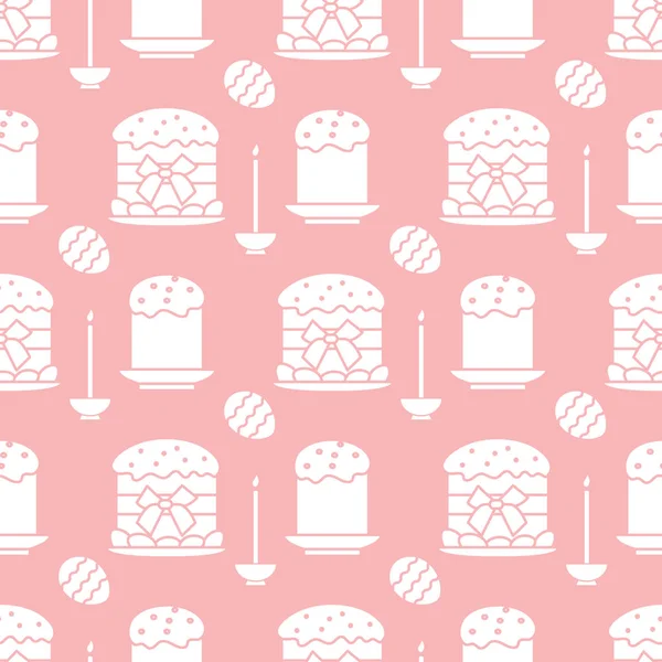 Paskalya kek, mum, yumurta ile Seamless Modeli.