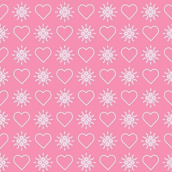 Nahtloses Muster mit Herzen. Valentinstag — Stockvektor