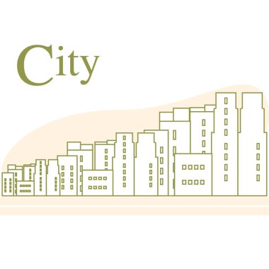 Kentsel peyzaj. Binalar. Şehir Panoraması.