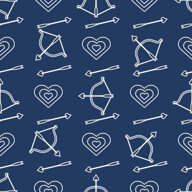 Sorunsuz tatil desen. Yay, ok, Kalpler.