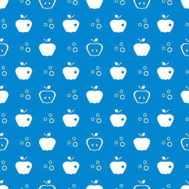 Elma ile Seamless modeli. Meyve arka plan.