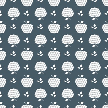 Elma ile Seamless modeli. Meyve arka plan.