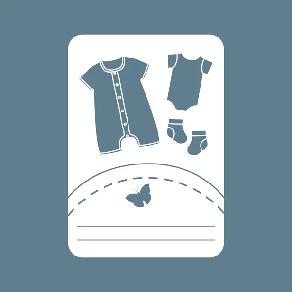 Vectorillustratie met kleren van de baby. Slip sokken — Stockvector