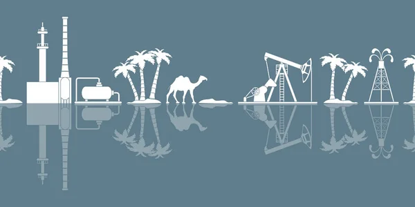 Векторная схема нефтяной промышленности . — стоковый вектор