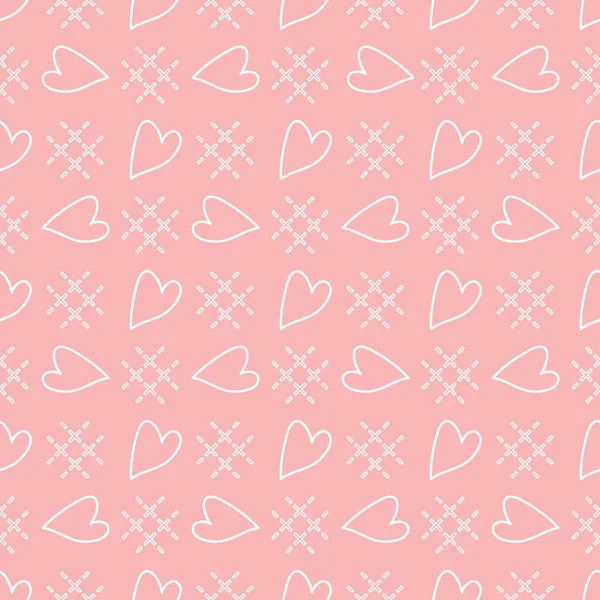 Seamless pattern with hearts. Valentine's Day — Stock Vector