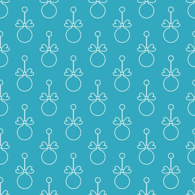 Noel topları ile Seamless modeli. Yeni yıl