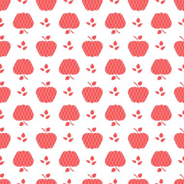 Elma ile Seamless modeli. Meyve arka plan.