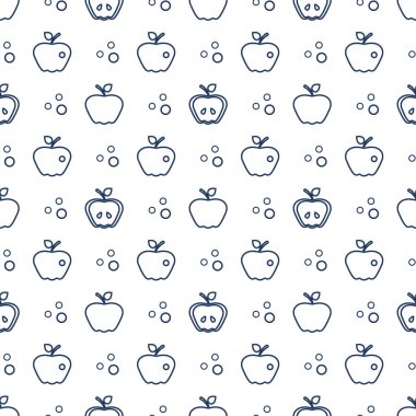 Elma ile Seamless modeli. Meyve arka plan.